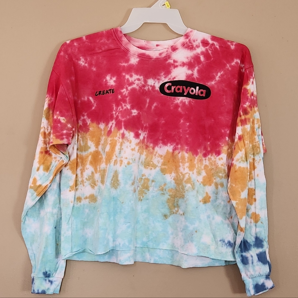New Without Tags Crayola Long Sleeve Women Tie Dye Sweater Sz 1X